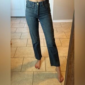 Lucky Brand High Rise Straight Leg Blue Jeans. Size 26.